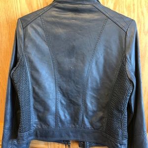 Gray Faux Leather Jacket (#2)